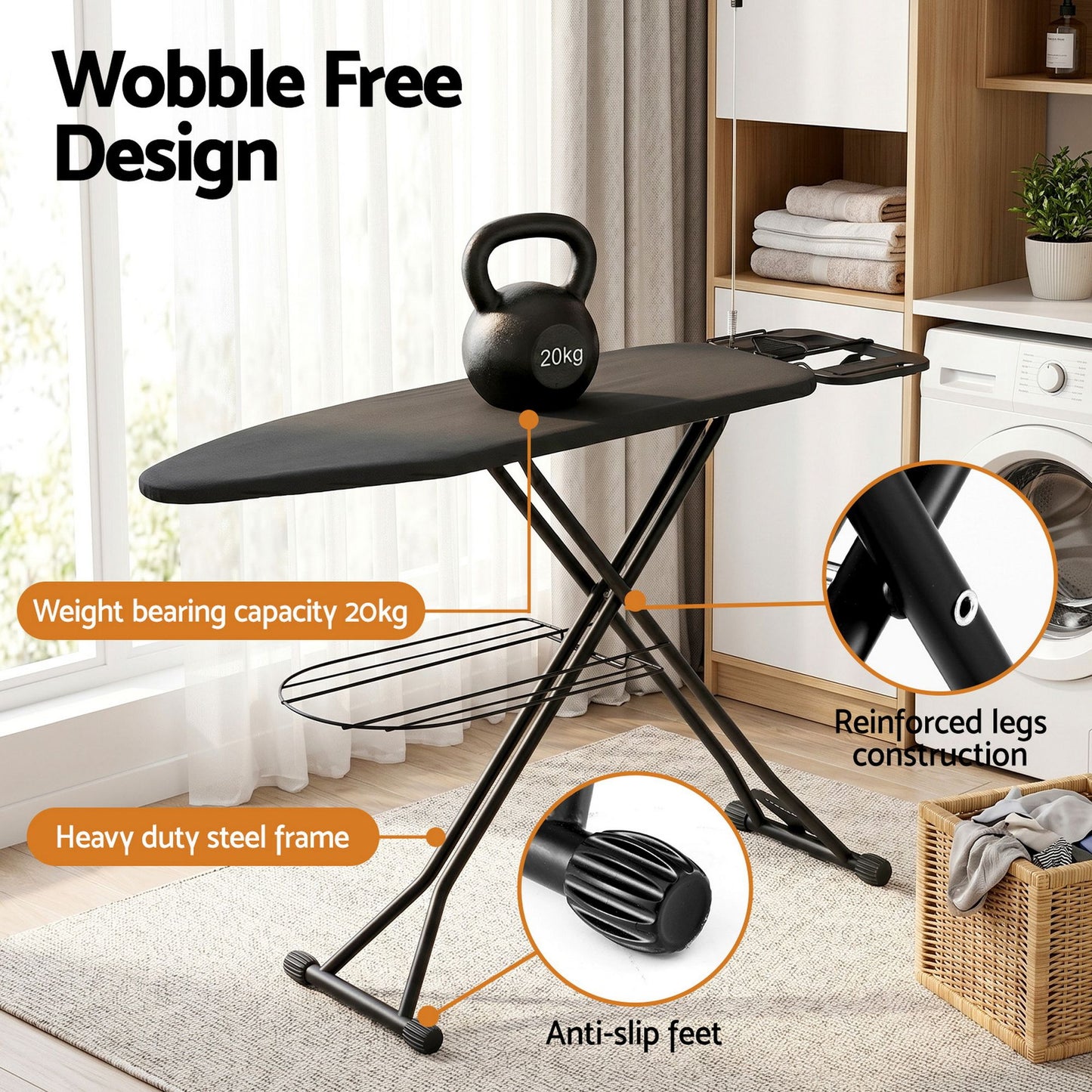 Artiss Foldable Ironing Board with Iron Rest