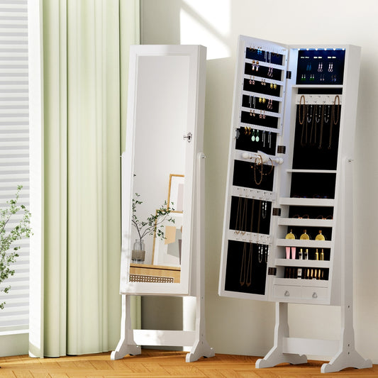 Artiss Jewellery Cabinet with LED Mirror