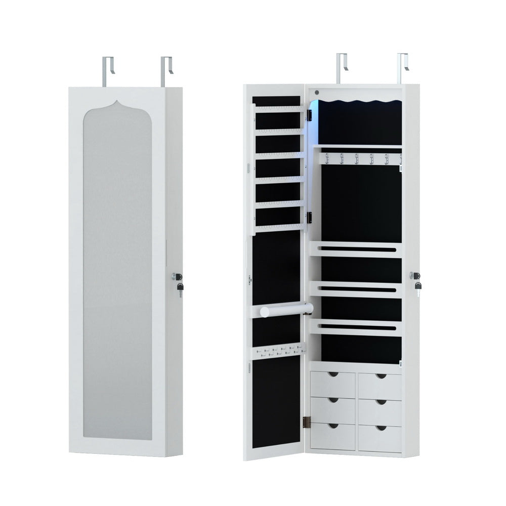 Artiss Jewellery Cabinet with LED Mirror