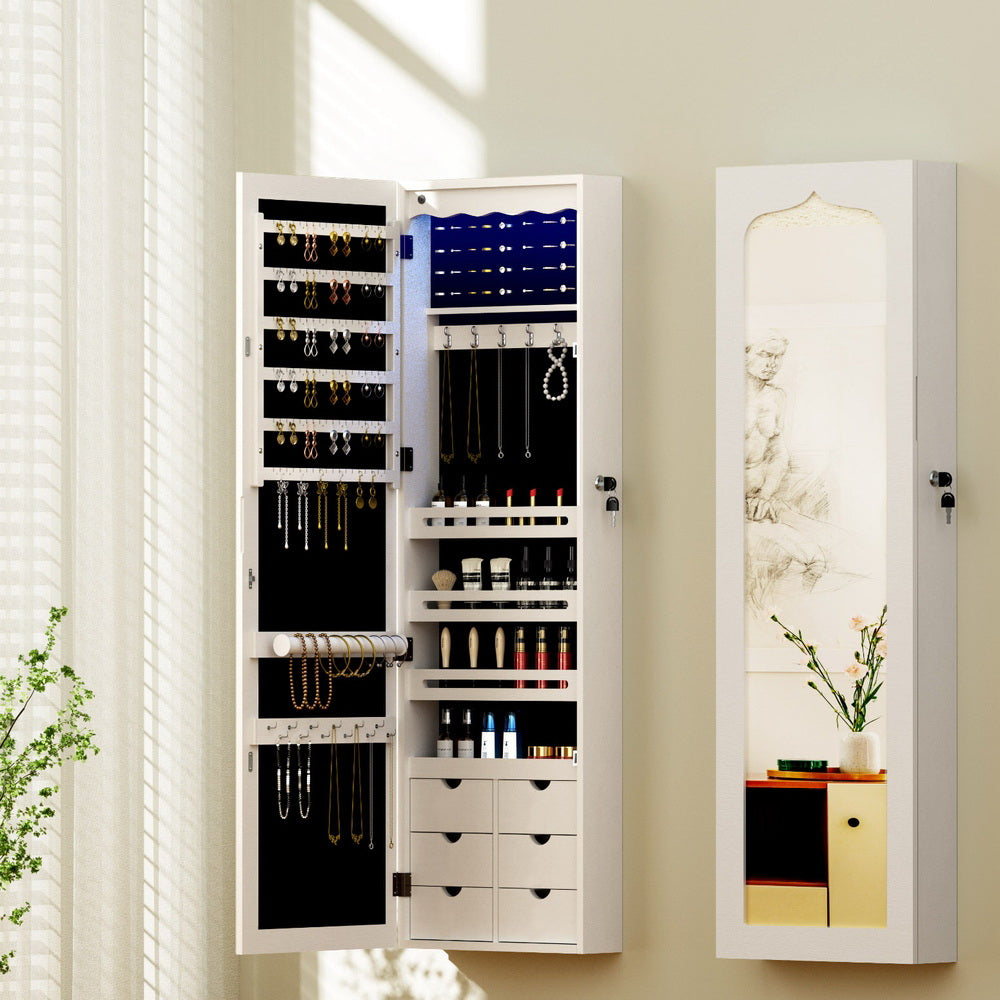 Artiss Jewellery Cabinet with LED Mirror