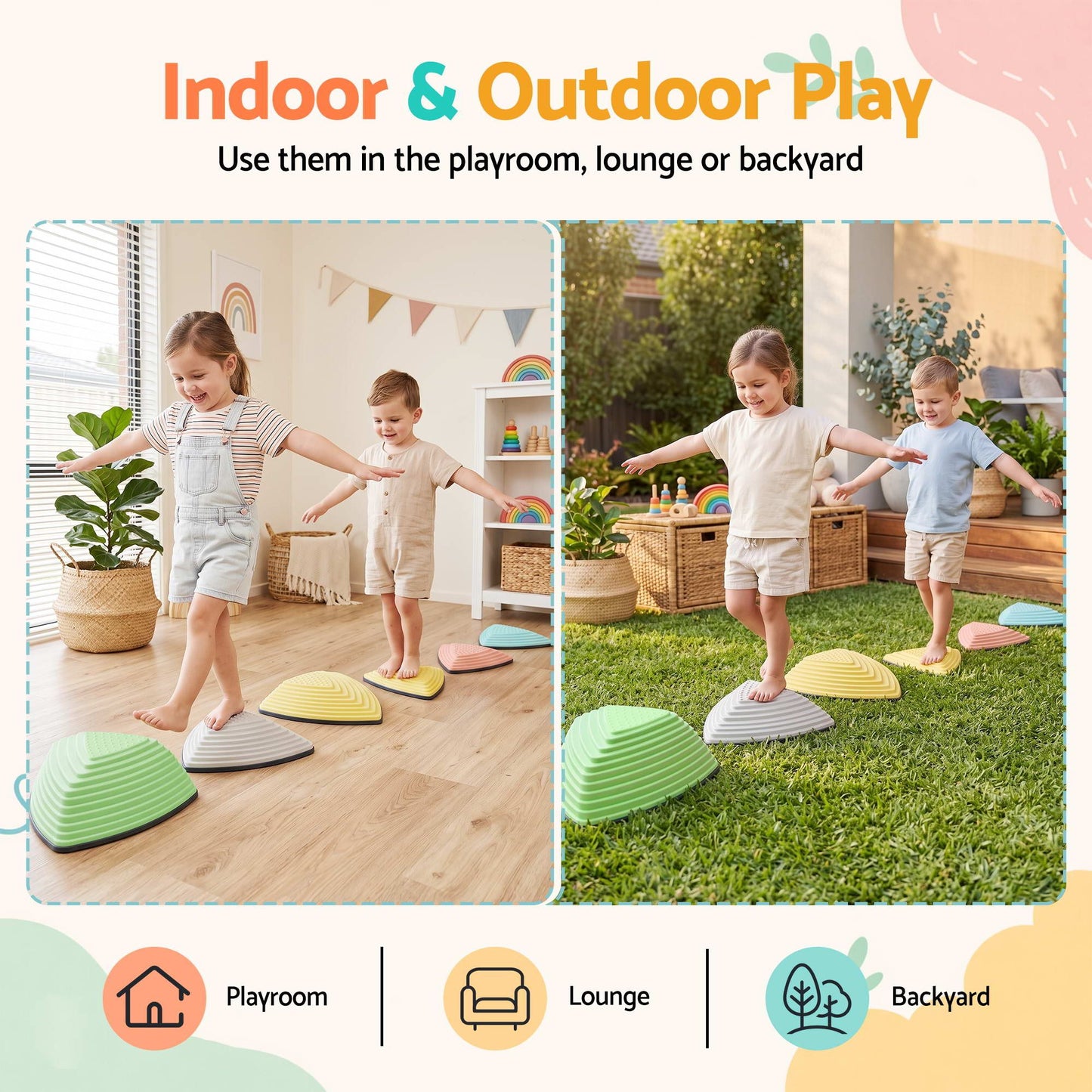 Keezi Stepping Stones - 6 Pack