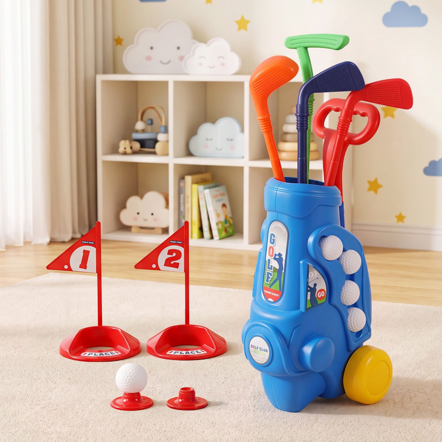 Keezi Kids Golf Set with Pull Cart