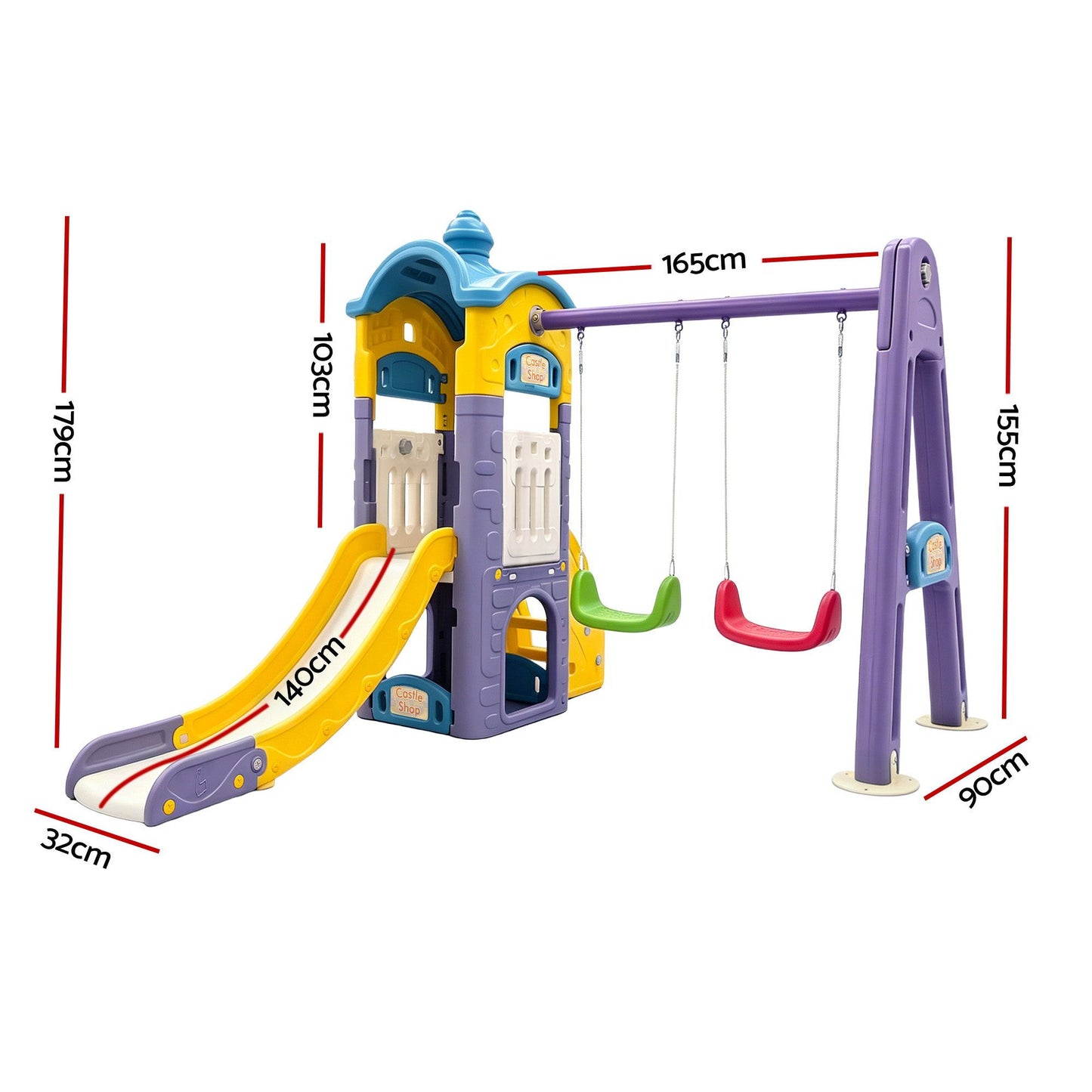 Keezi 4-in-1 Kids Swing & Slide Set