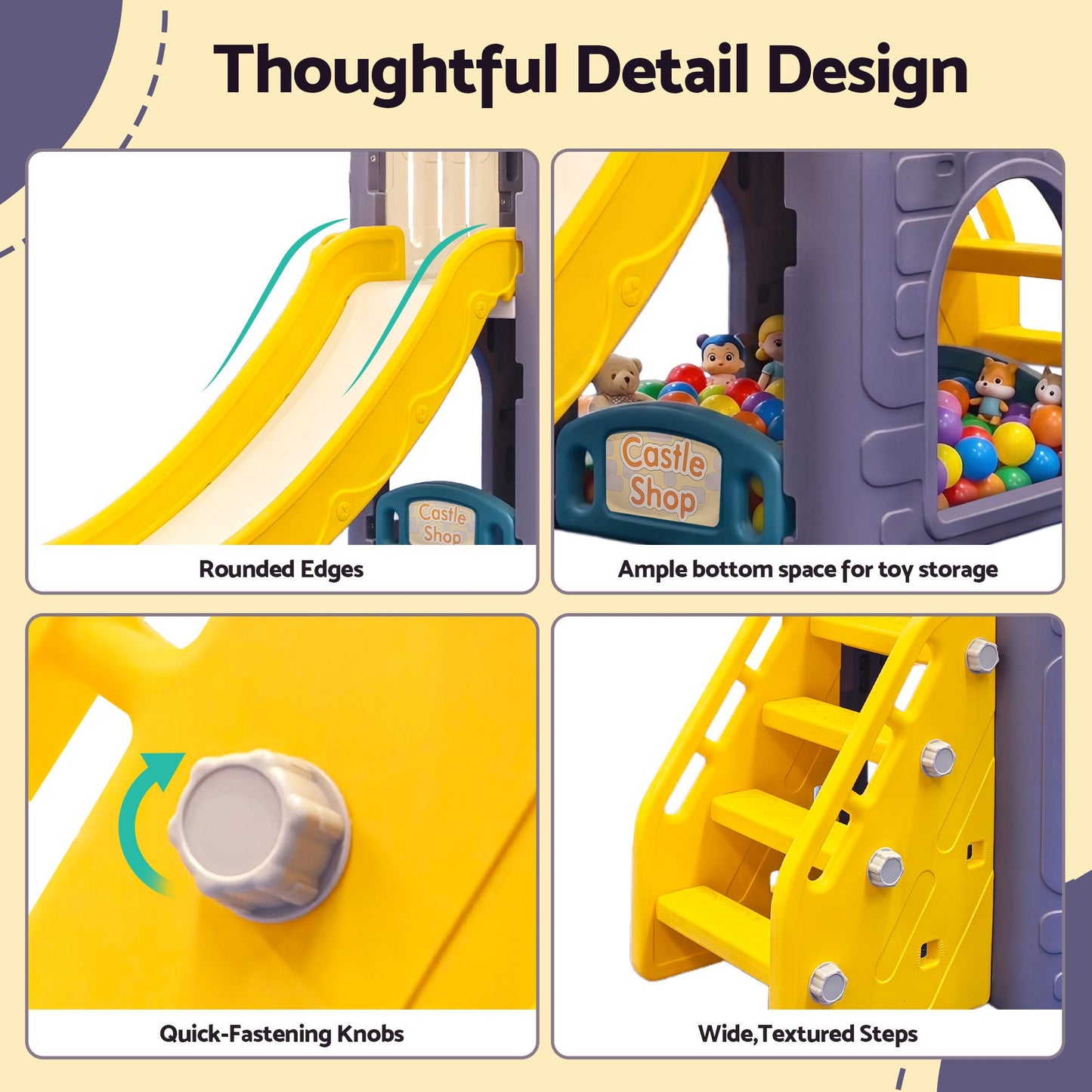Keezi 4-in-1 Kids Swing & Slide Set