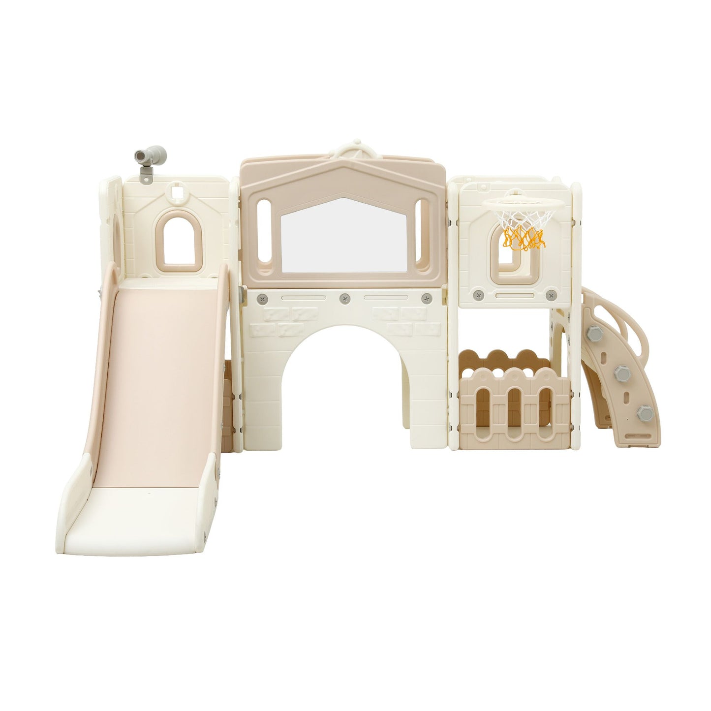 Keezi Beige Kids Slide Playset