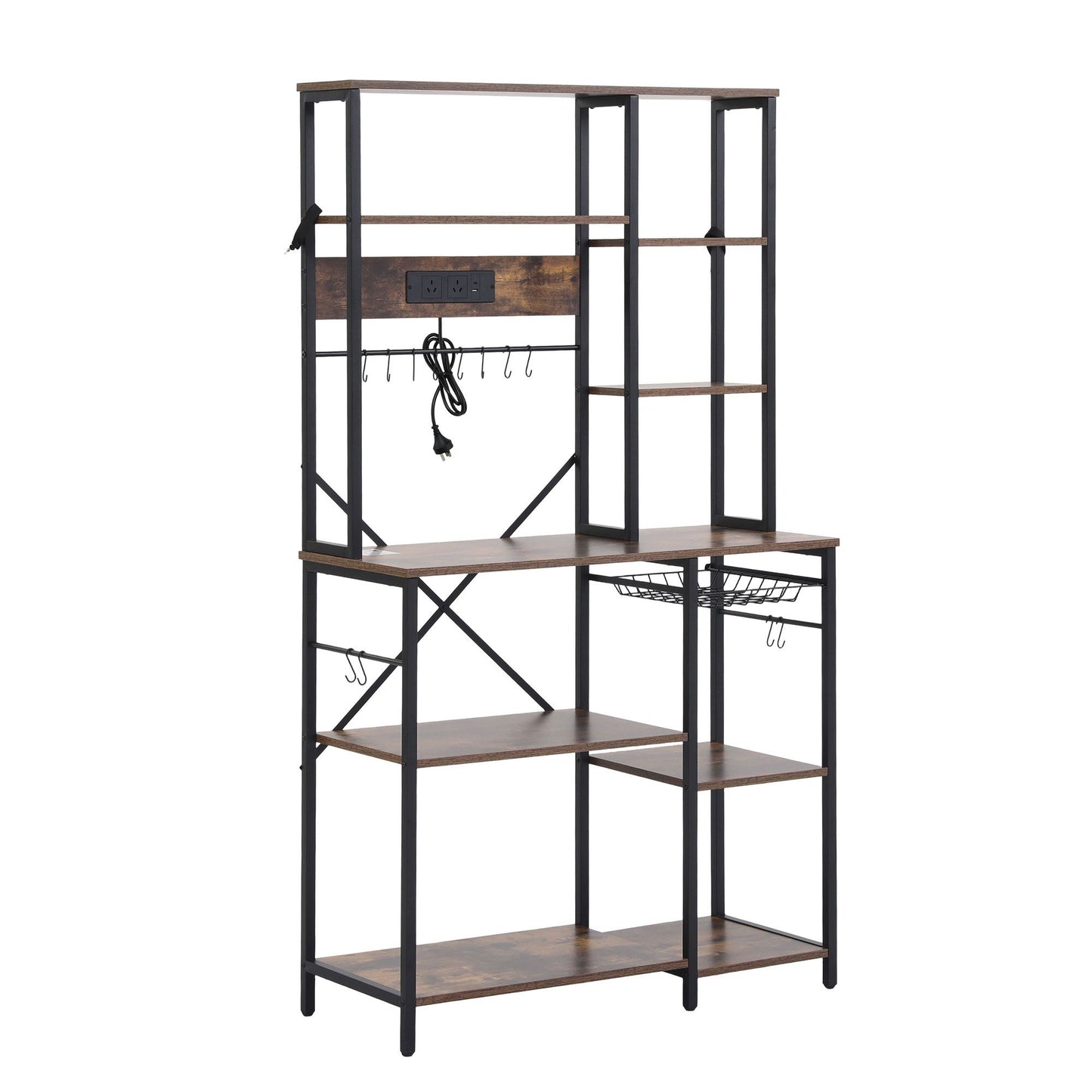 Artiss Kitchen Rack with Power Outlets - 96cm
