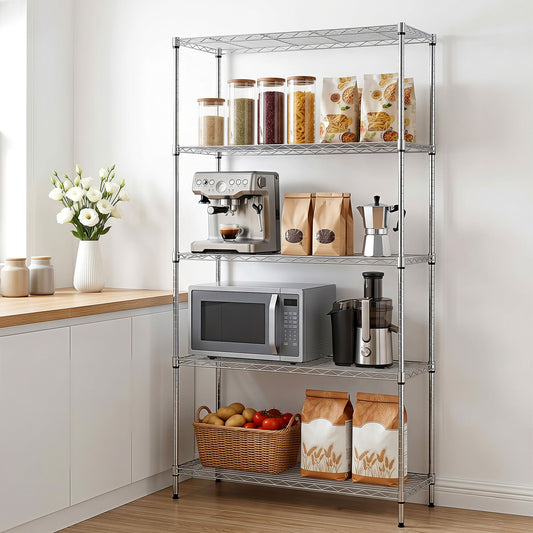 Artiss 5 Tier Kitchen Storage Rack - 90cm