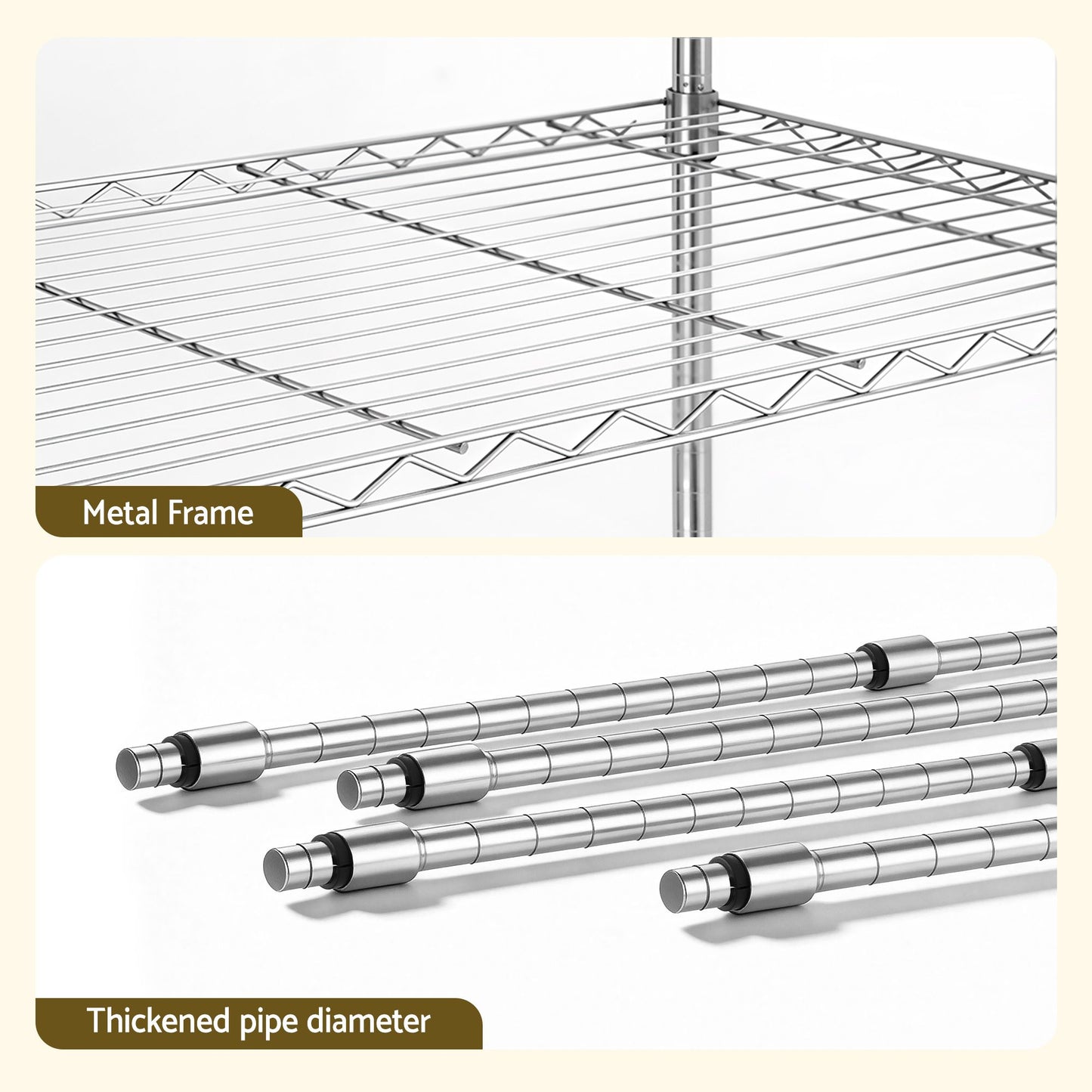 Artiss 5 Tier Kitchen Storage Rack - 90cm