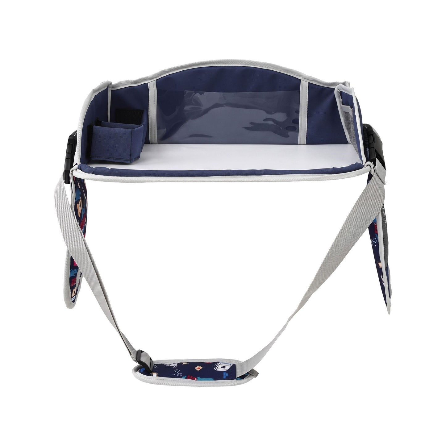 Keezi Kids Travel Tray Car Seat Lap Desk Portable Car Desk Organiser for Car & Airplane Blue
