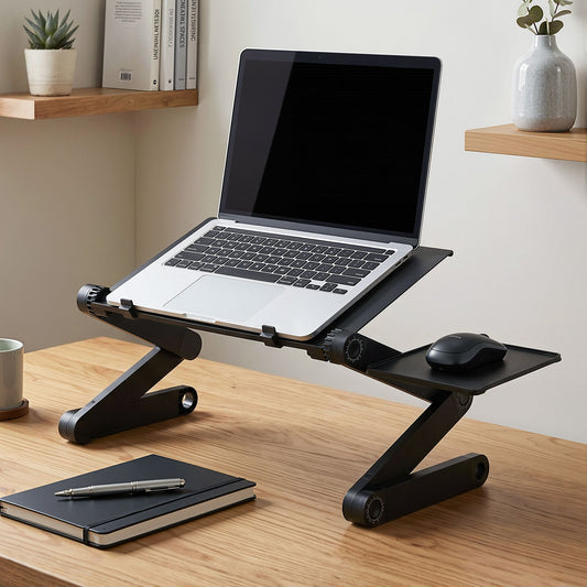 Artiss Foldable Aluminium Laptop Stand - Black