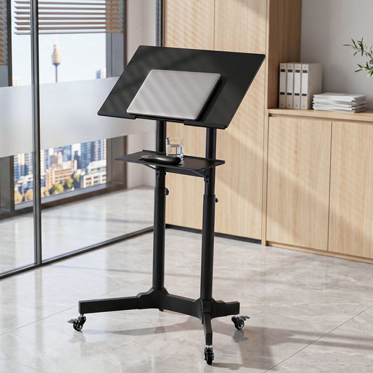Artiss Mobile Lectern Stand - Black