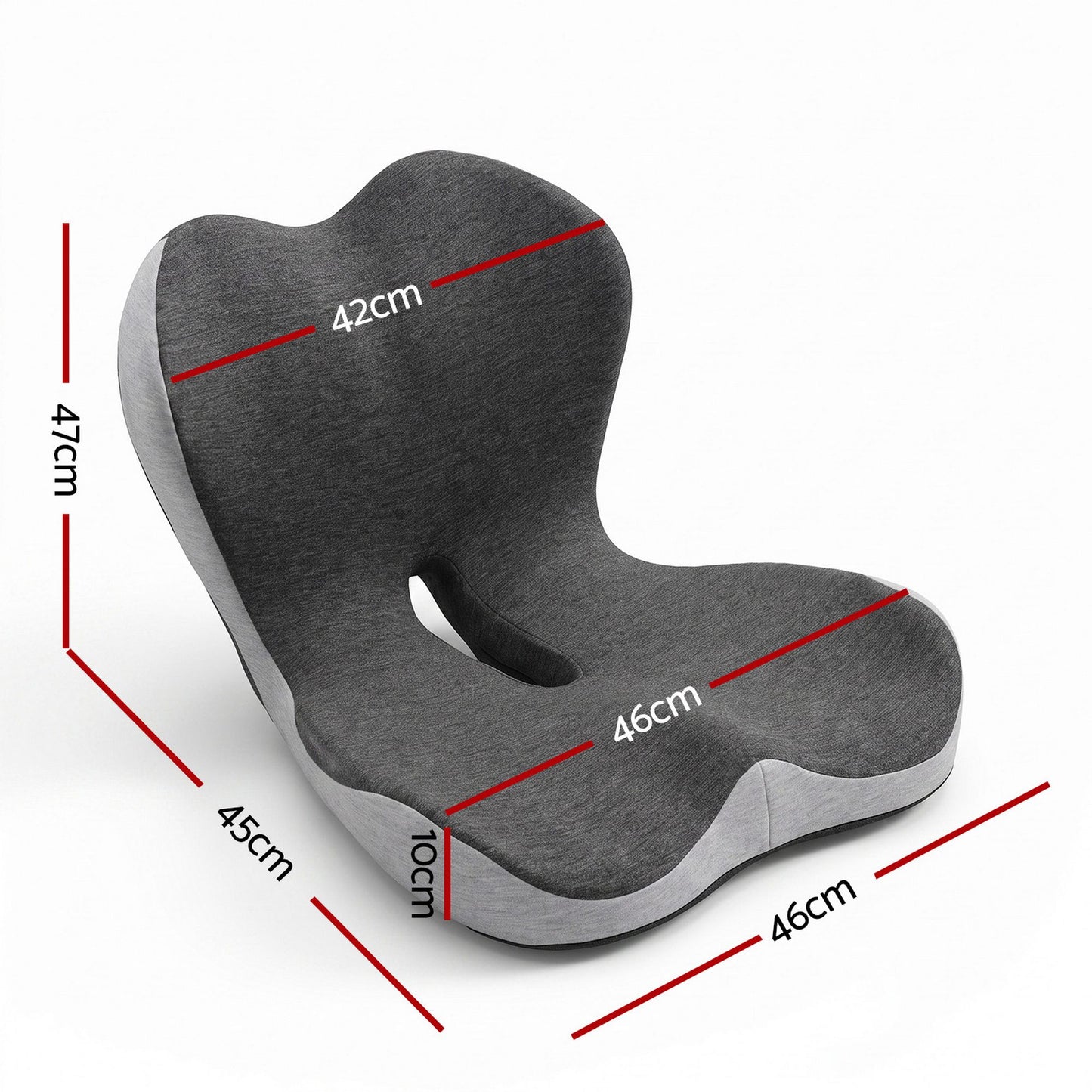 Artiss Lumbar Seat Cushion - Grey