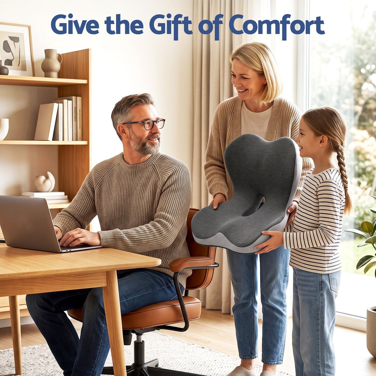 Artiss Lumbar Seat Cushion - Grey