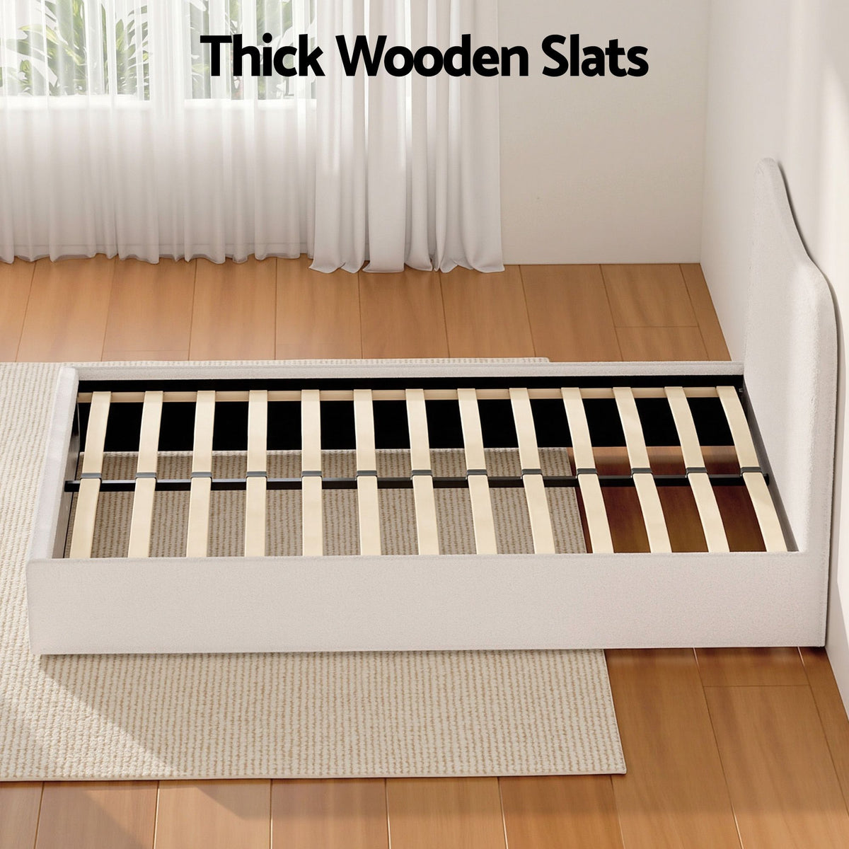 Giselle Double Mattress & Artiss Bed Frame Bundle - Boucle