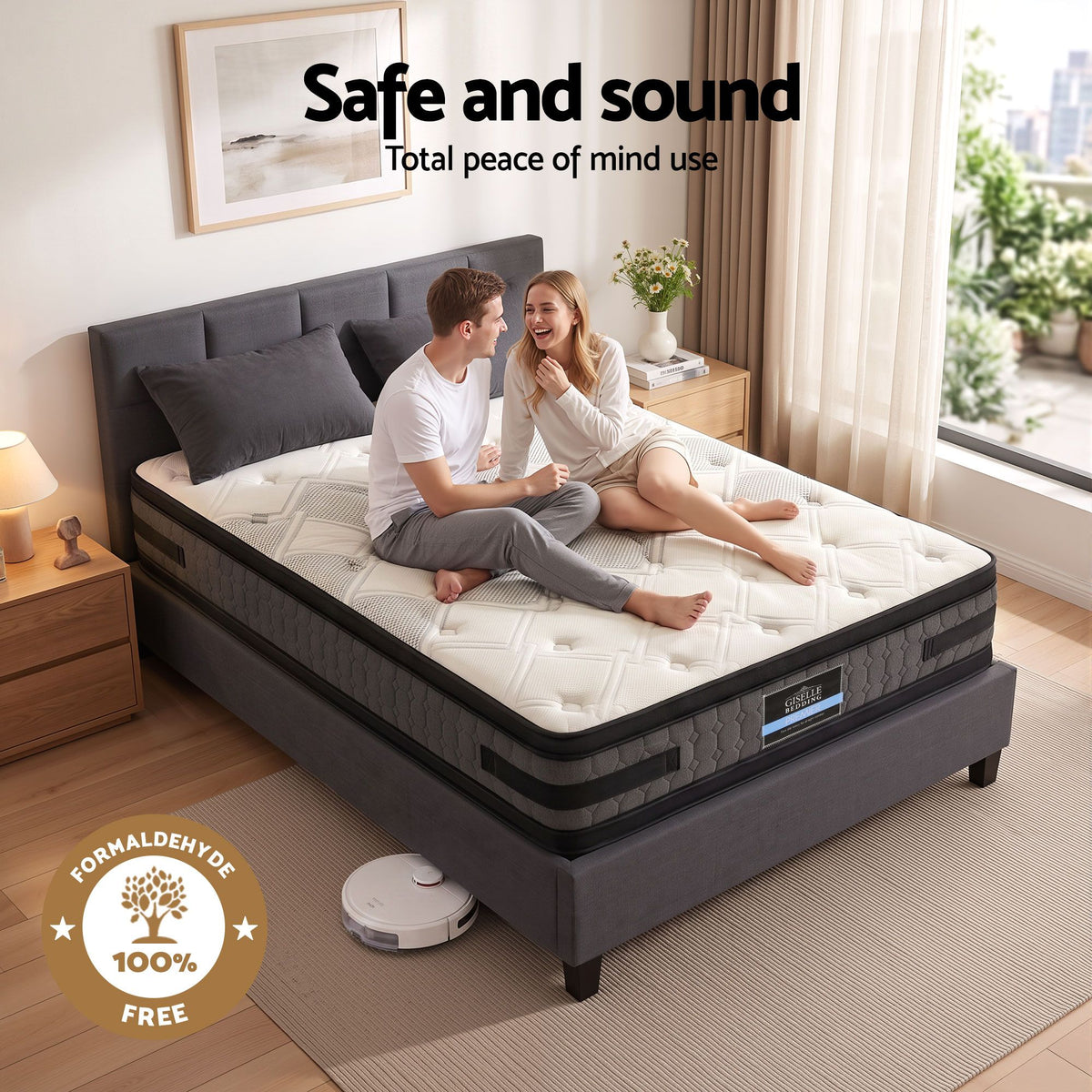 Giselle Queen Mattress & Artiss Bed Frame Bundle