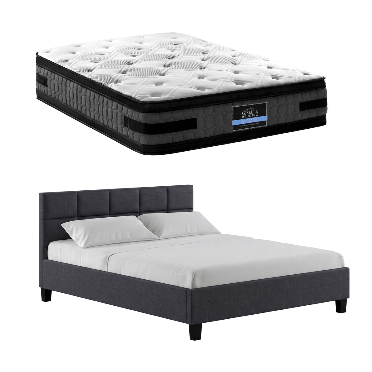 Giselle Queen Mattress & Artiss Bed Frame Bundle