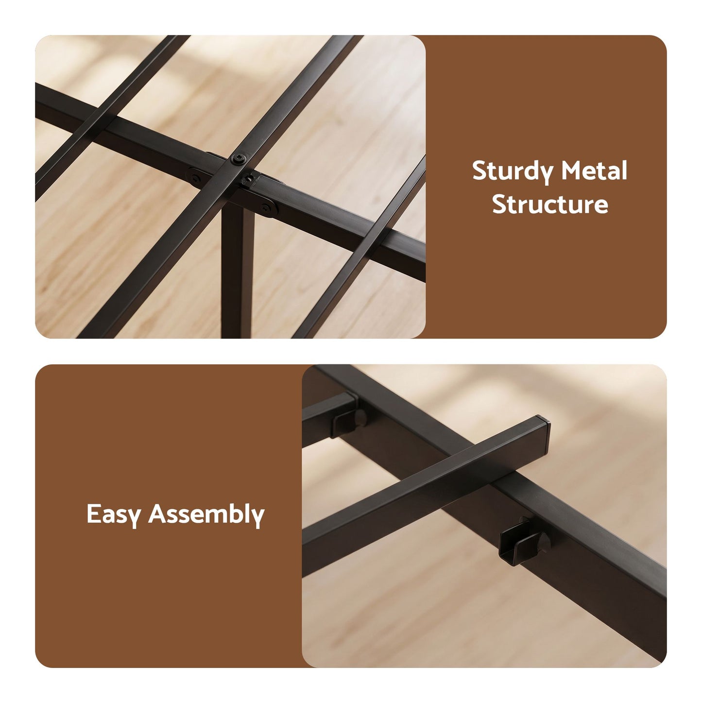 Artiss Double Bed Frame with Charging Station & Storage Drawers Metal