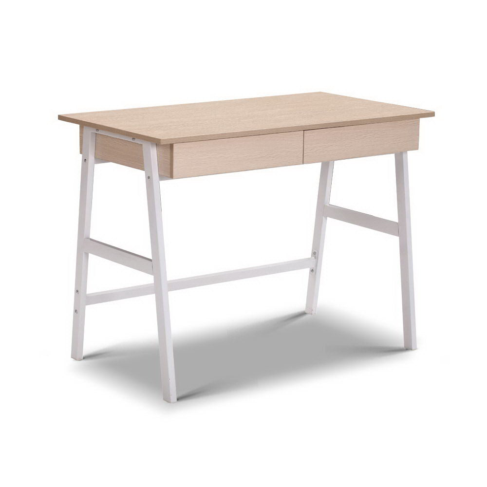Computer Desk with Drawer Cabinet Oak 100CM