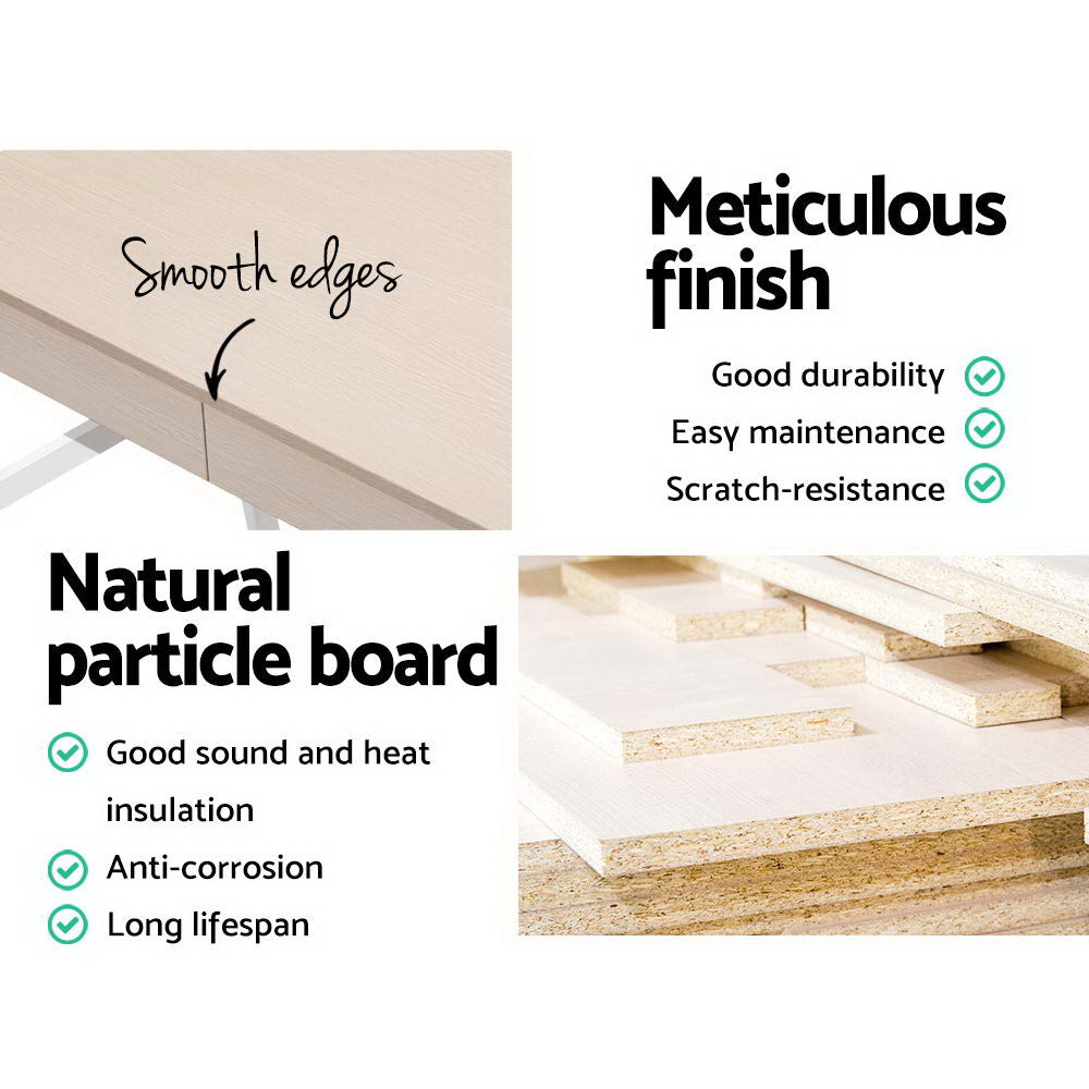 Computer Desk with Drawer Cabinet Oak 100CM