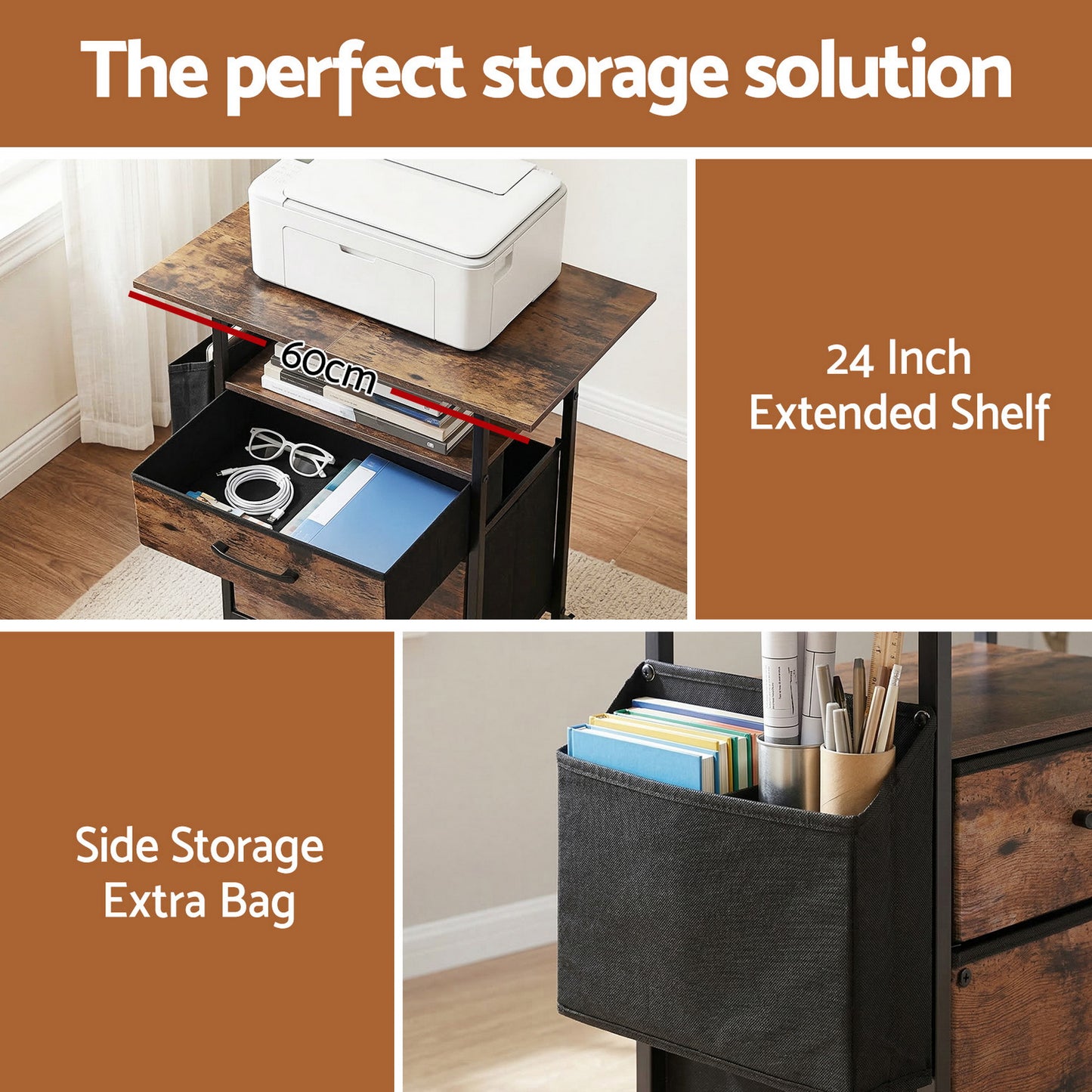 Artiss Mobile Filing Cabinet