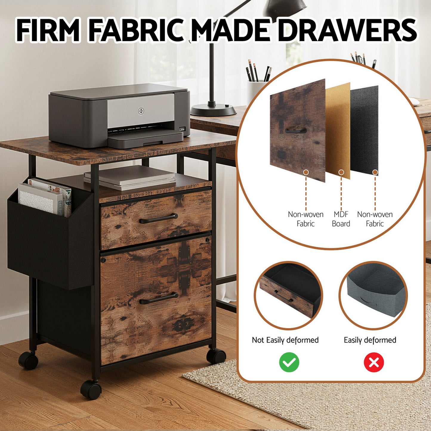 Artiss Mobile Filing Cabinet