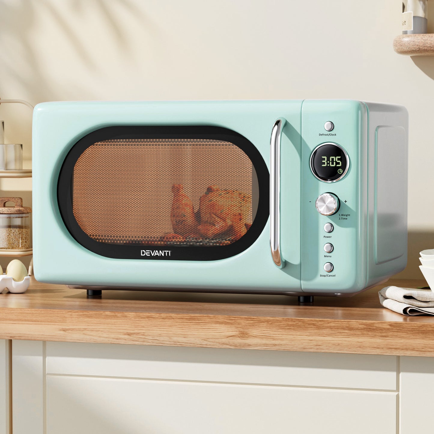 Devanti 20L Microwave Oven 700W - Green