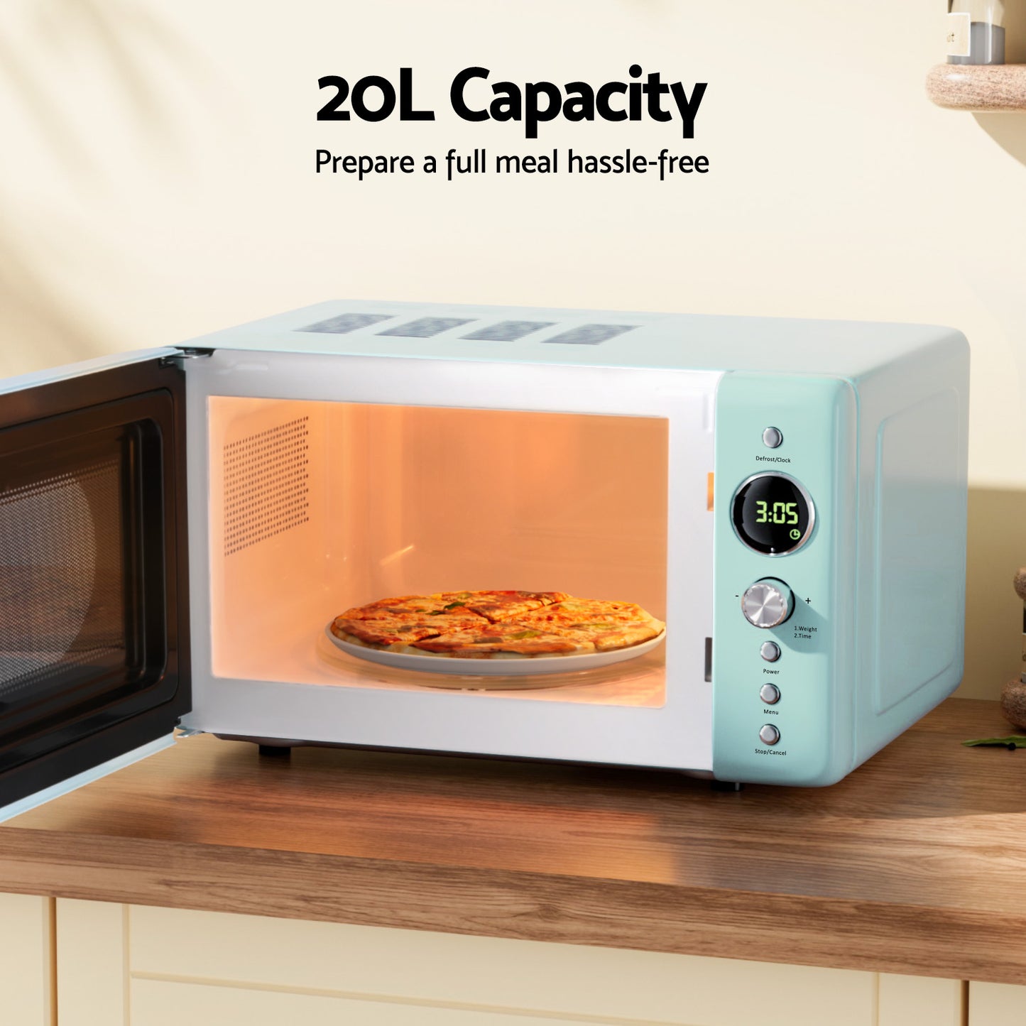Devanti 20L Microwave Oven 700W - Green