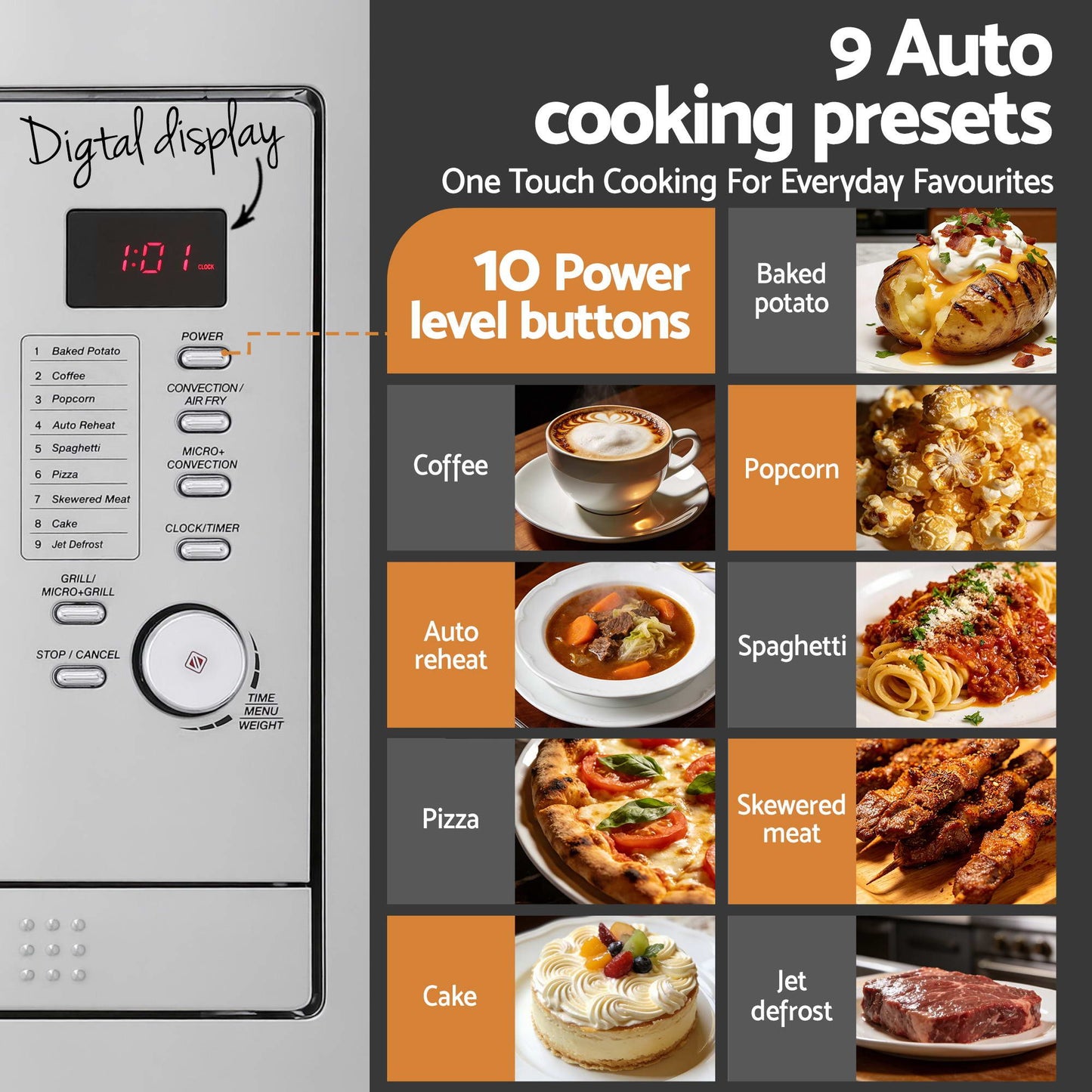 Devanti 30L Built-In Microwave Oven