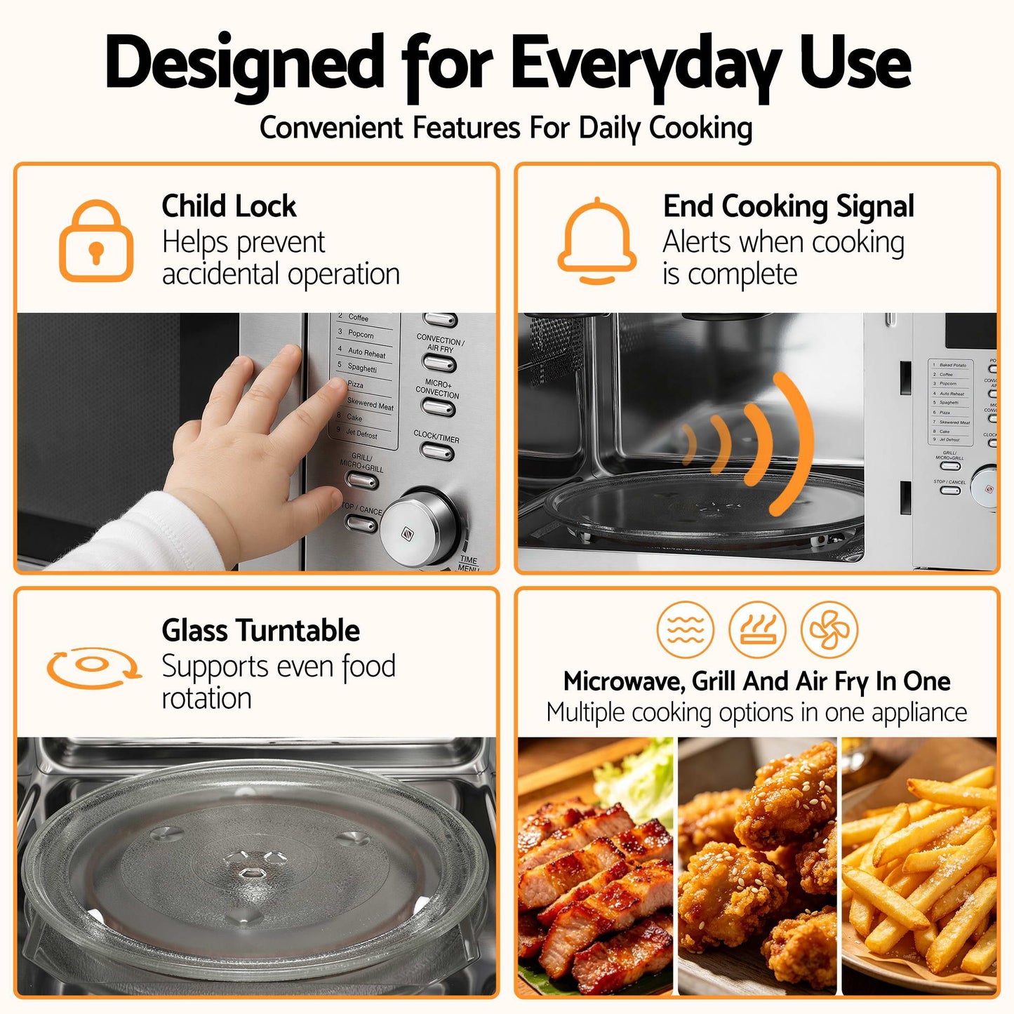 Devanti 30L Built-In Microwave Oven