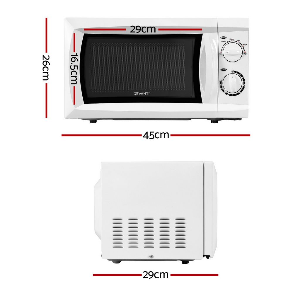 Devanti 20L Microwave Oven 800W - White