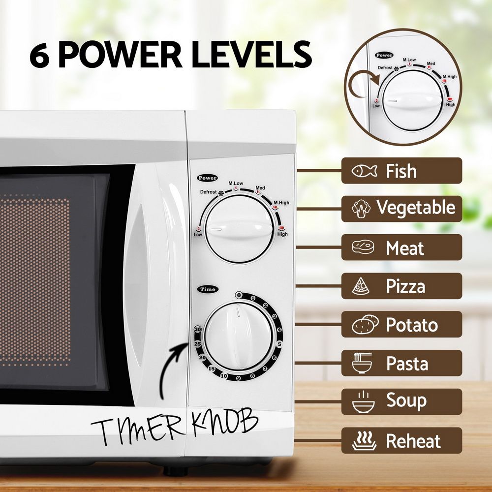 Devanti 20L Microwave Oven 800W - White
