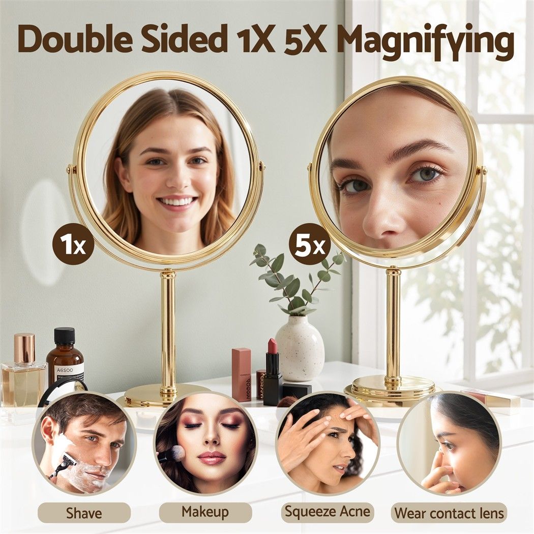 Embellir 5x Magnifying Makeup Mirror - Gold