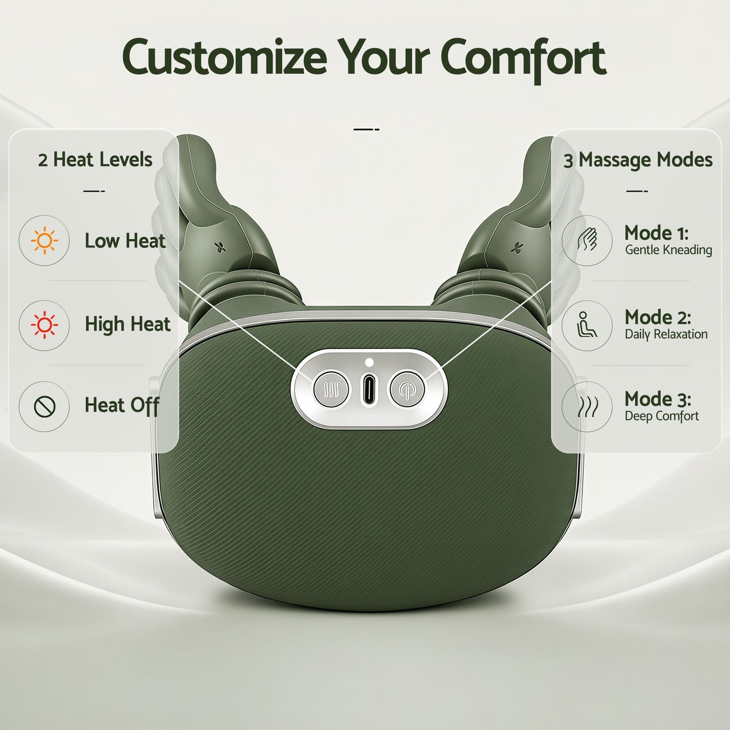 Livemor Electric Neck Massager with Heat for Shoulder,Back Wireless Massage | 4D Shiatsu Kneading Massager with Heat, Cordless Portable Muscle Relaxer, Soothes Shoulder Tension for Home, Office, and Car