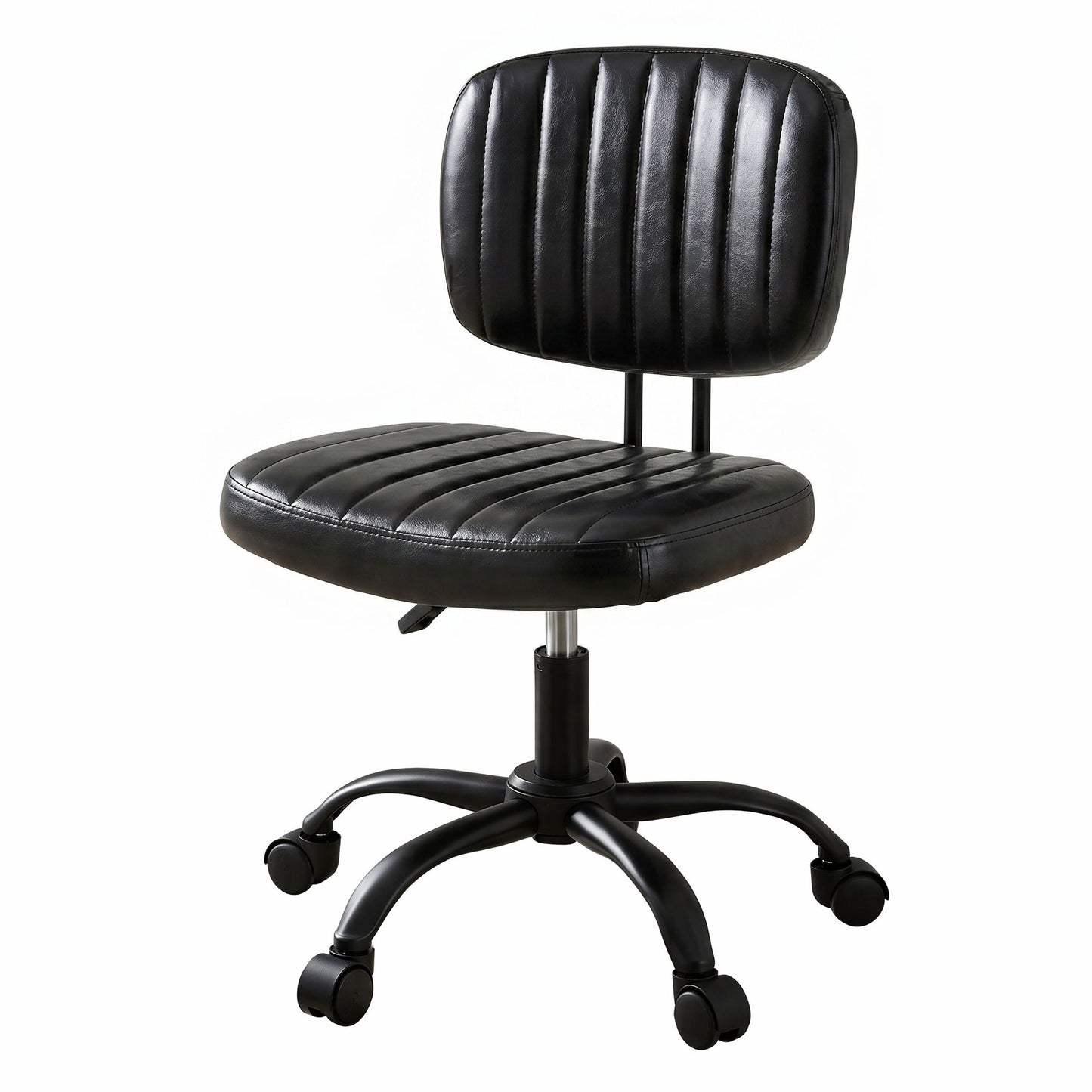 Artiss Armless PU Office Chair - Black