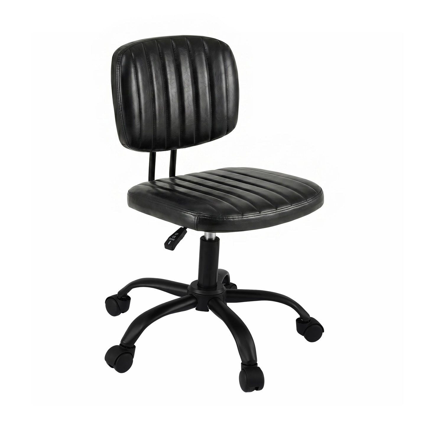 Artiss Armless PU Office Chair - Black