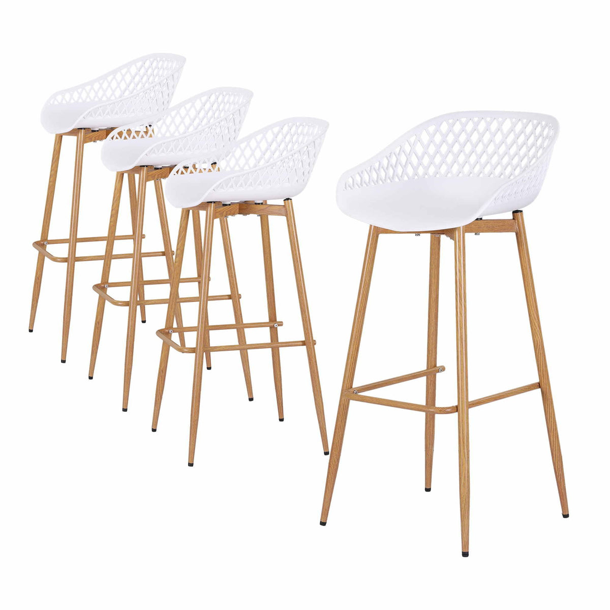 Gardeon Outdoor Bar Stools - 4 Pack - White
