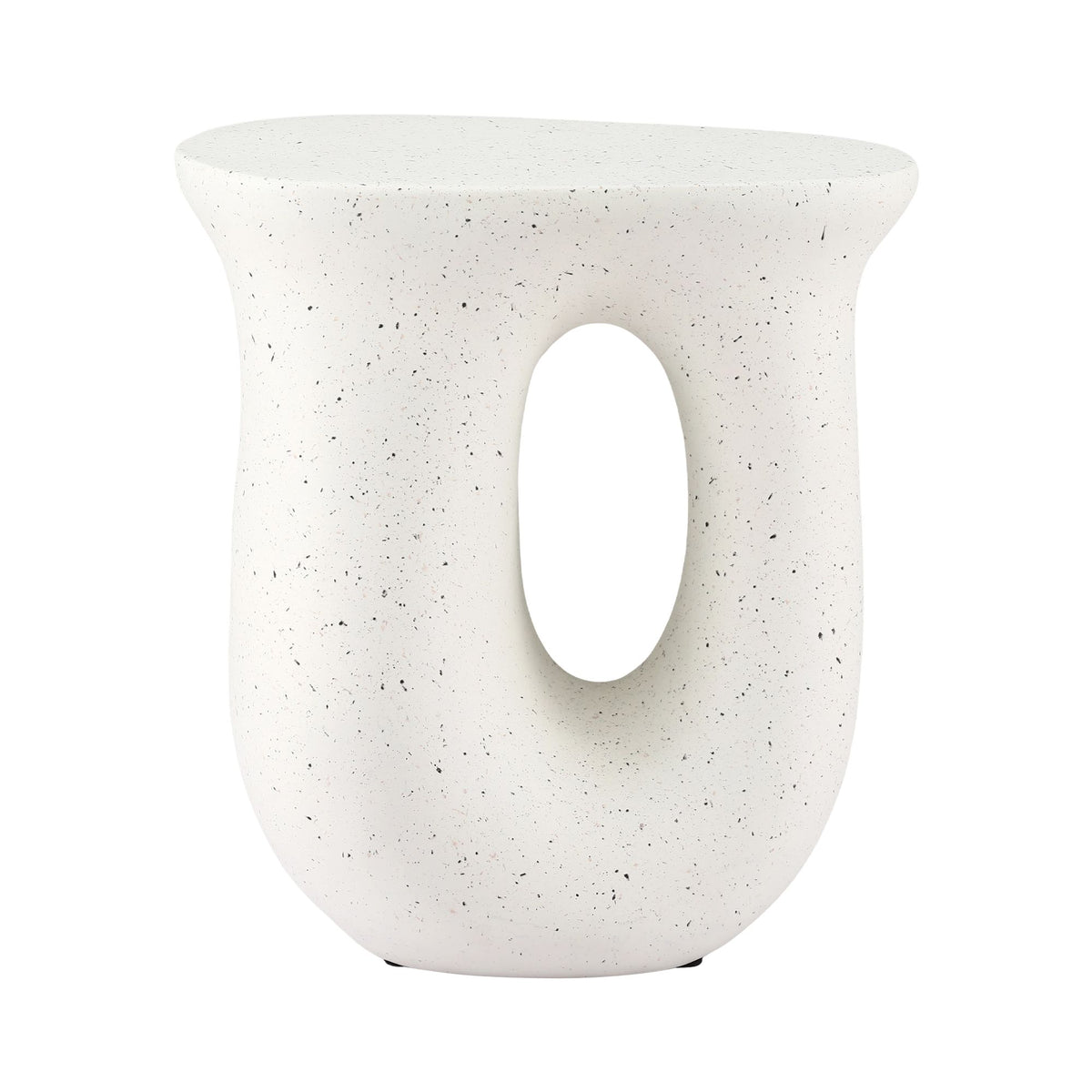 Gardeon Arch Outdoor Side Table 46cm White Stone Look