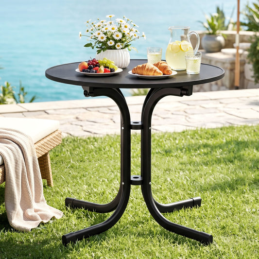 Gardeon 80cm Folding Outdoor Table - Black