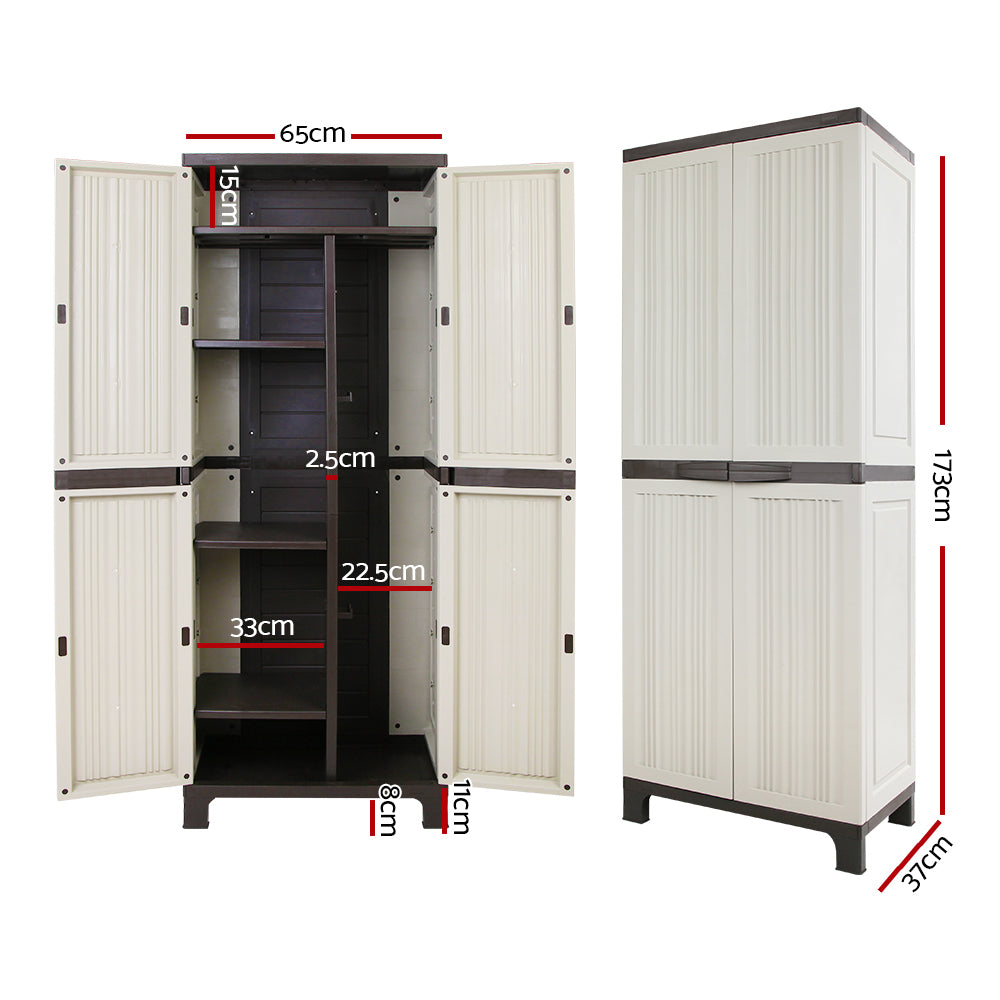 Gardeon Outdoor Storage Cabinet - beige