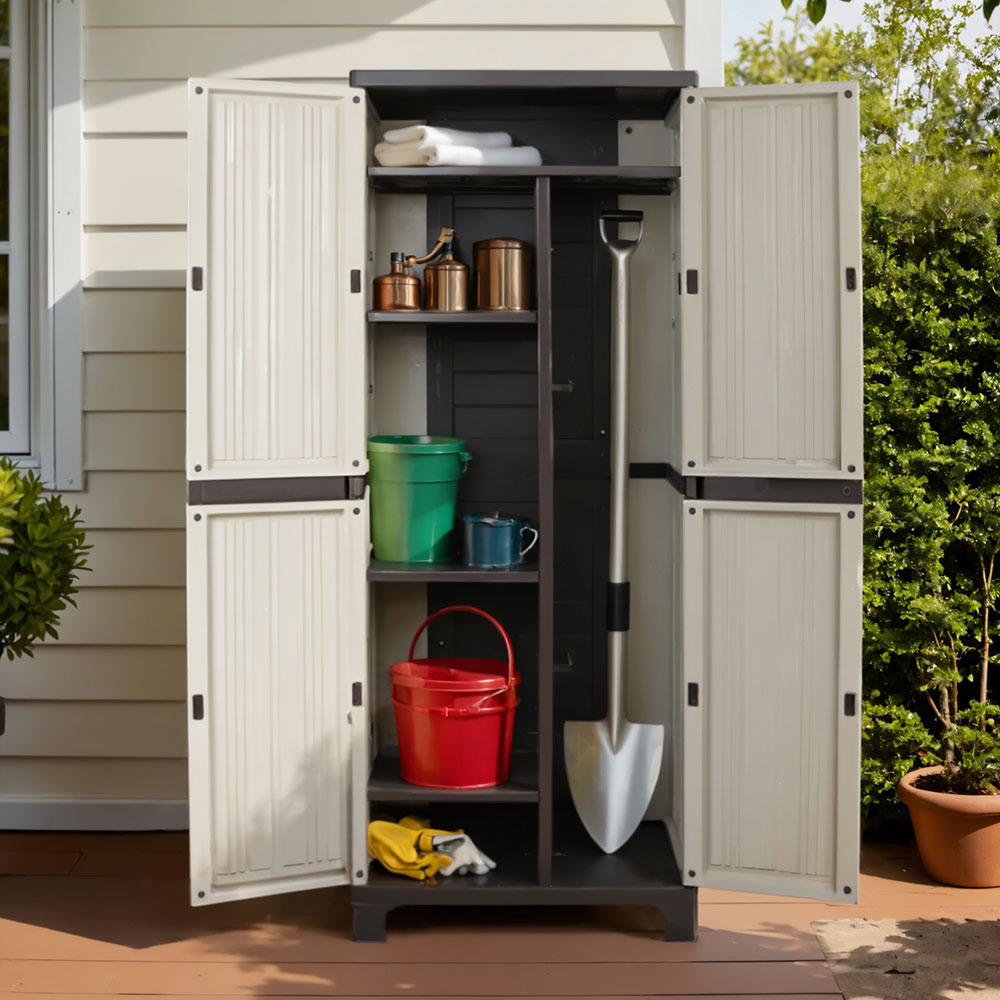 Gardeon Outdoor Storage Cabinet - beige