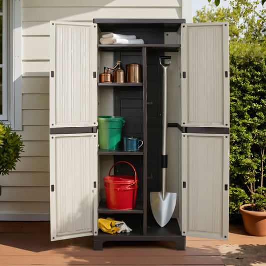 Gardeon Outdoor Storage Cabinet - beige