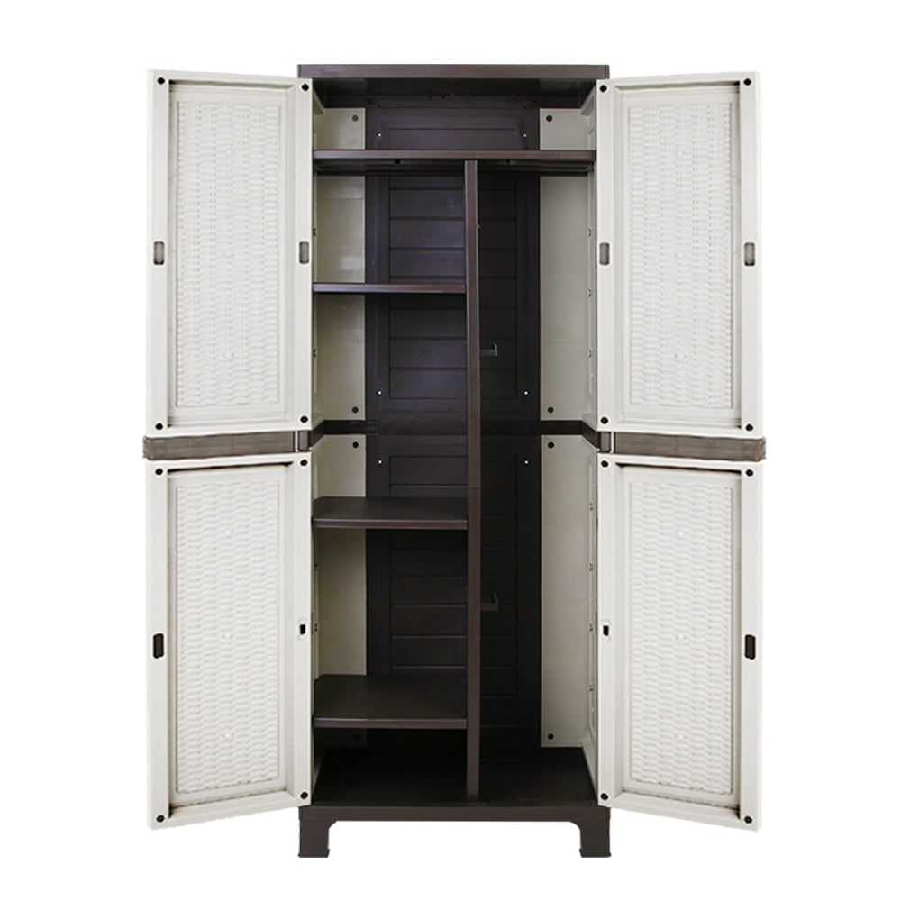 Gardeon Outdoor Storage Cabinet - Rattan - beige