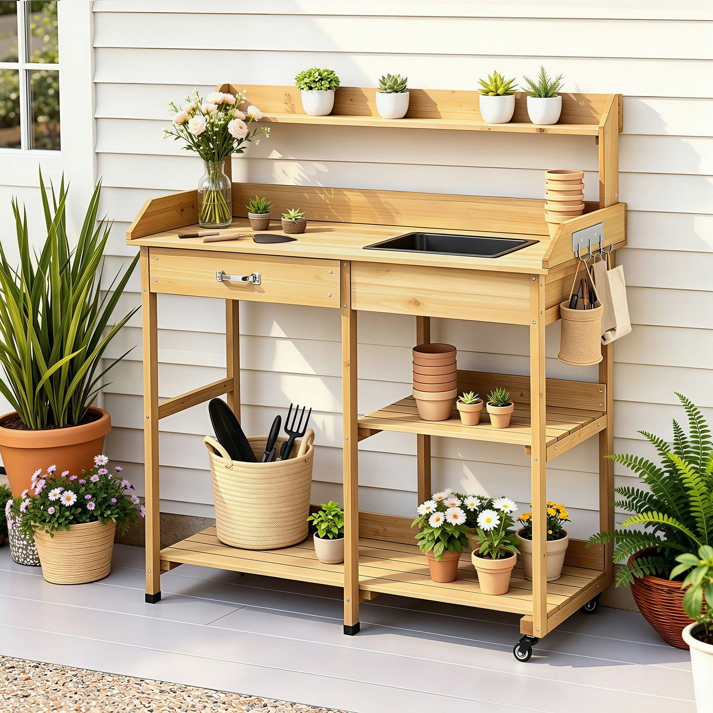 Gardeon Wooden Garden Potting Bench