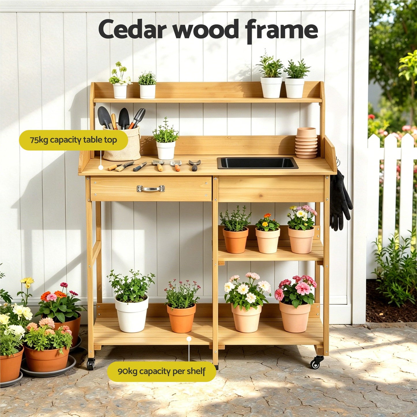 Gardeon Wooden Garden Potting Bench