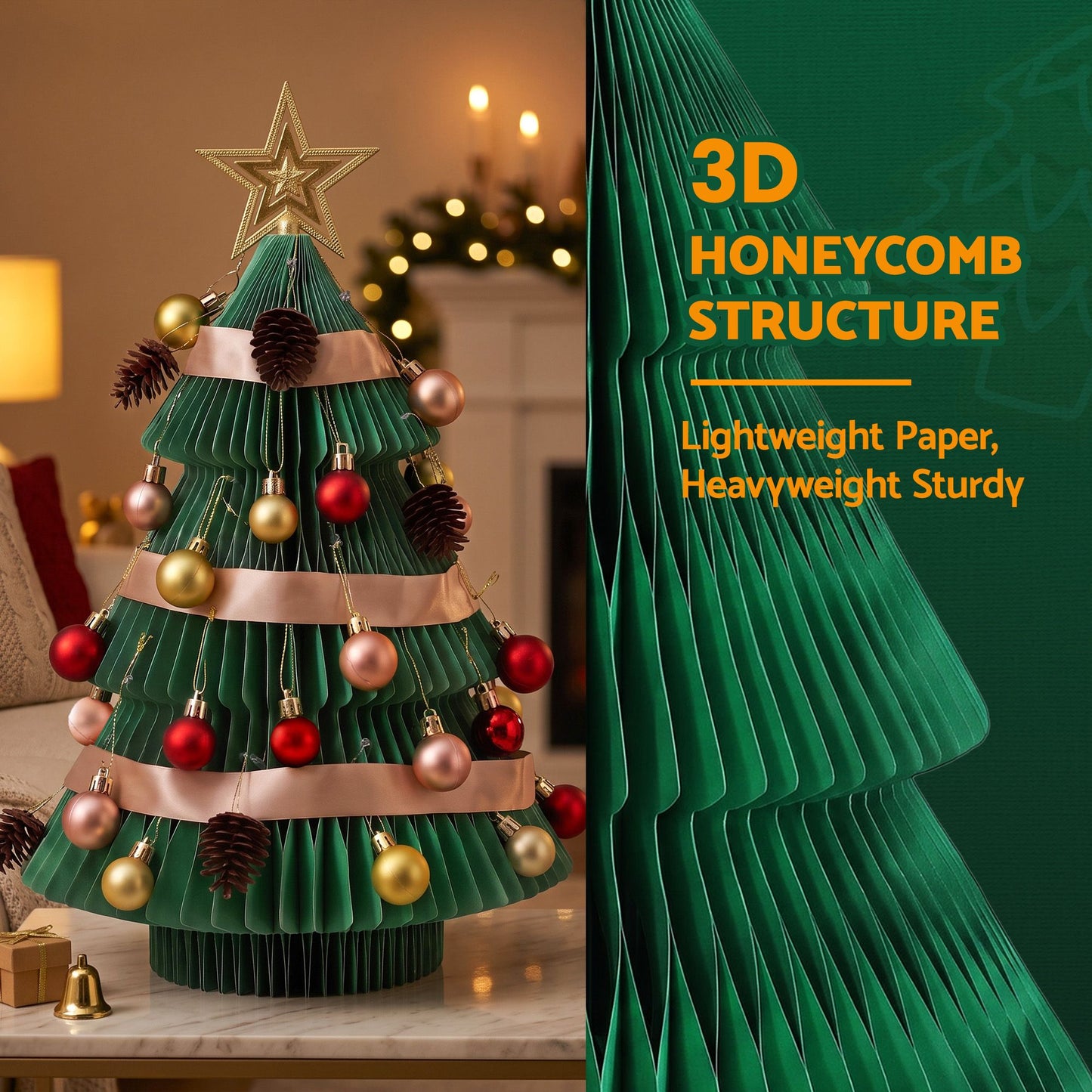 Jingle Jollys Paper Christmas Tree - 61cm - Green