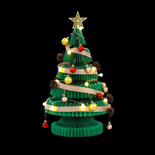 Jingle Jollys Paper Christmas Tree - 62cm - Green