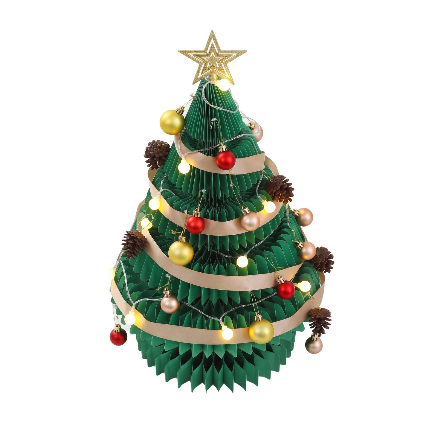 Jingle Jollys Paper Christmas Tree - 62cm - Green