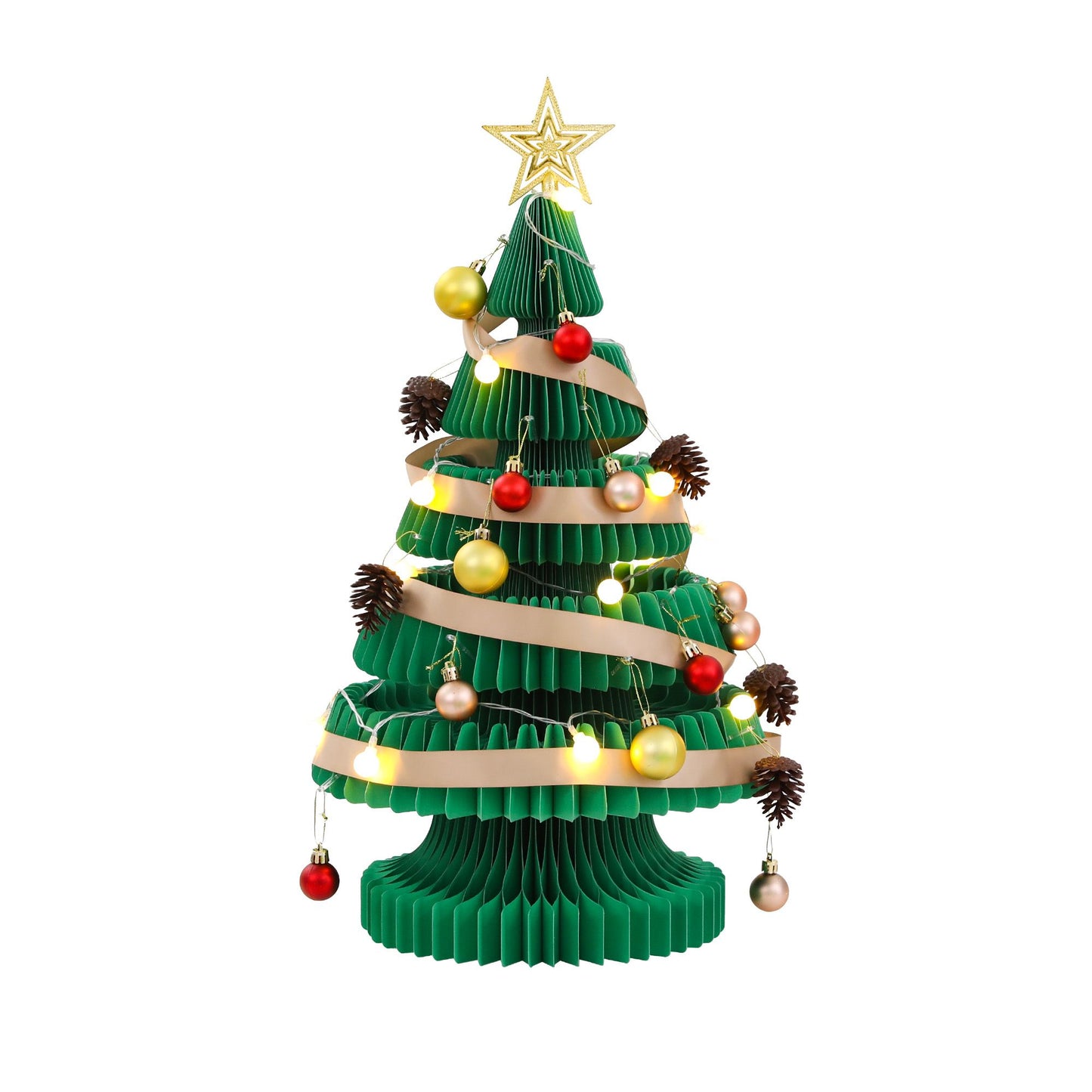 Jingle Jollys Paper Christmas Tree - 62cm - Green