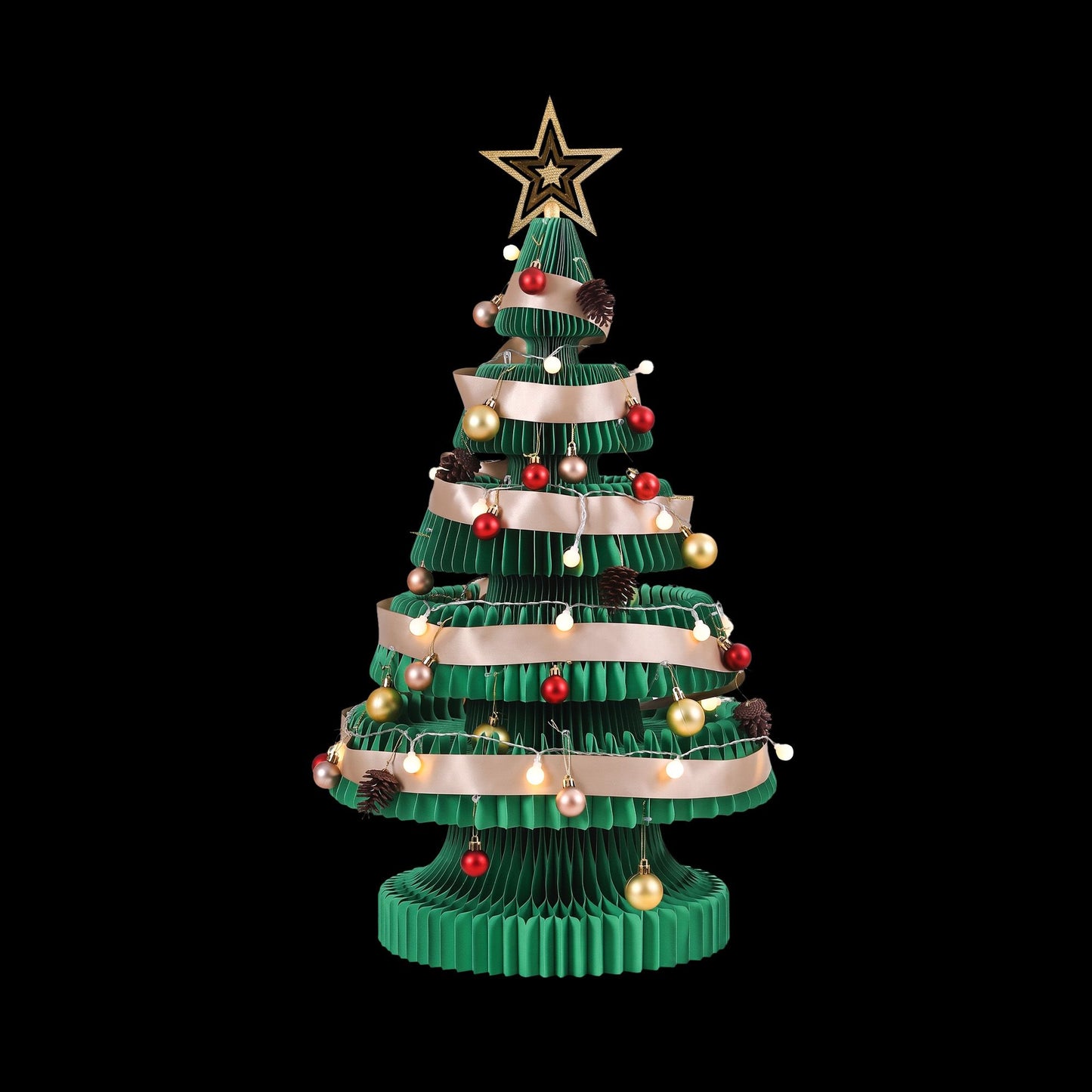 Jingle Jollys Paper Christmas Tree - 87cm - Green