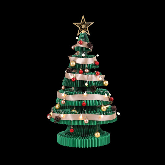 Jingle Jollys Paper Christmas Tree - 87cm - Green
